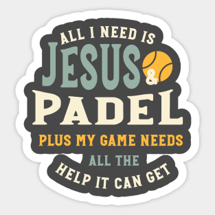 Jesus & Padel Sticker
